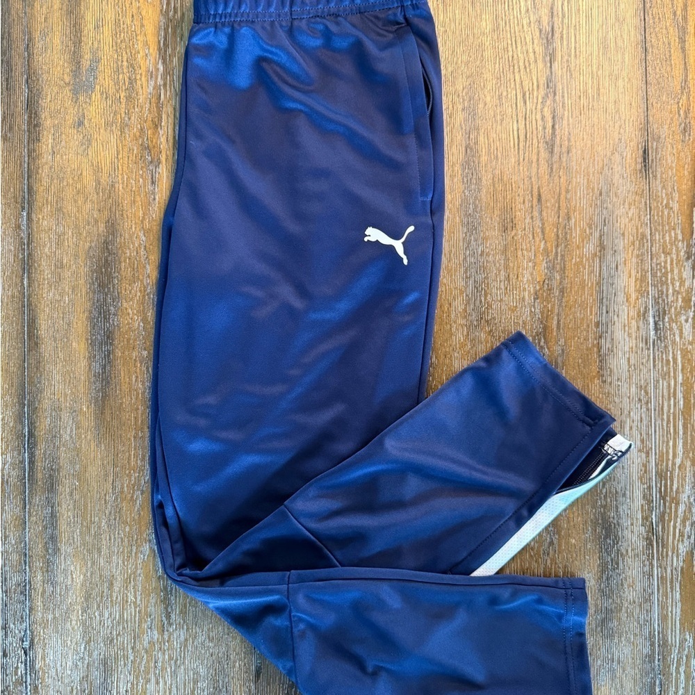 Puma Women’s Navy Soccer Drycell Sweatpants Warmups Joggers Size M - Picture 8 of 10